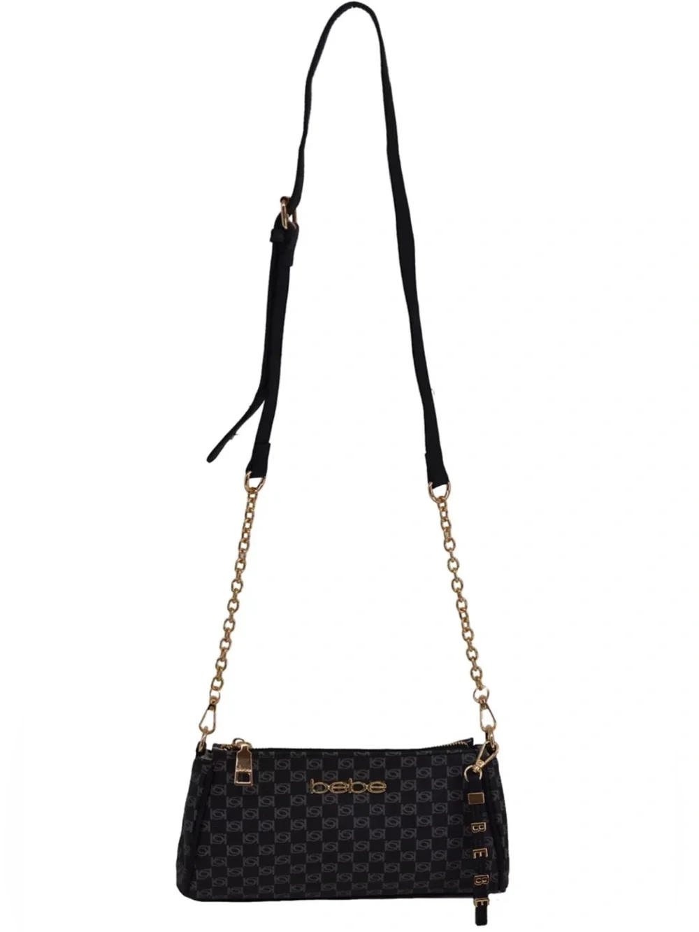 450. NWT BEBE MONOGRAM CROSSBODY HANDBAG